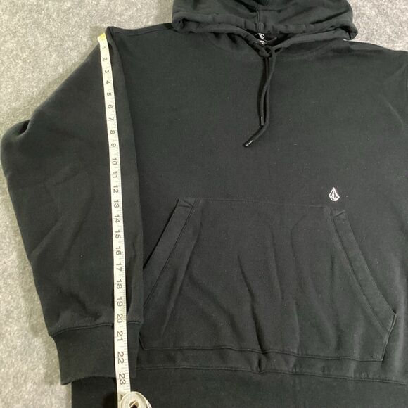 Volcom Mens D.I Shred Fleece Pullover Hoodie Size M Black Kangaroo Pocket Jersey - Picture 7 of 16
